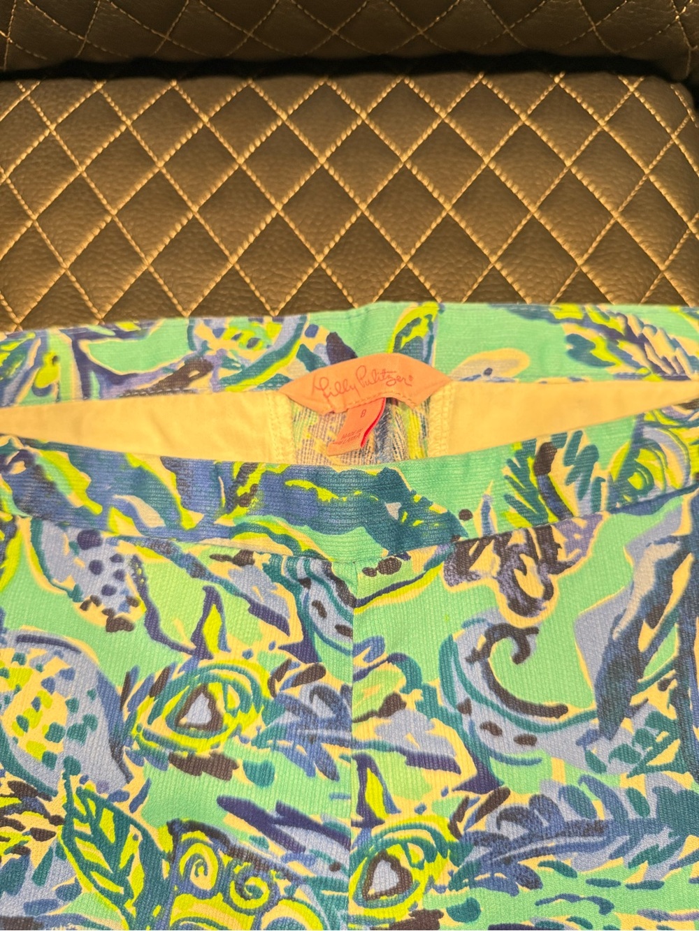 Lilly Pulitzer Men’s Green Multi Pattern Flat-Front Shorts